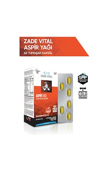 Zade Vital Aspir Yağı Blister 60 Kapsül Zade Vital Aspir Yağı Blister 60 Kapsül