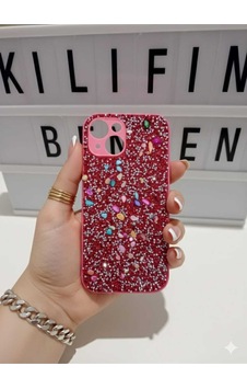 Apple Uyumlu iPhone 15 Taşlı Kılıf Modeli Kirmizi Apple Uyumlu iPhone 15 Taşlı Kılıf Modeli Kirmizi