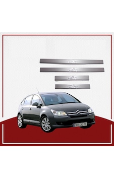 Citroen C4 Uyumlu Kapı Eşiği 2004-2010 Paslanmaz Çelik Parça