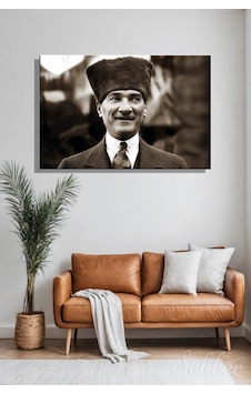 Türkiye Cumhuriyeti'nin Kurucusu Gazi Mustafa Kemal Atatürk Portresi Yatay Kanvas Tablo 4182 Çok Renkli Türkiye Cumhuriyeti'nin Kurucusu Gazi Mustafa Kemal Atatürk Portresi Yatay Kanvas Tablo 4182 Çok Renkli