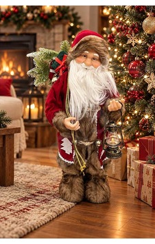 Fenerli Dekoratif Noel Baba Kahverengi-kırmızı 60 Cm Fenerli Dekoratif Noel Baba Kahverengi-kırmızı 60 Cm