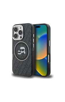 Apple Uyumlu iPhone 16 Pro Max Kılıf Karl Lagerfeld Lisanslı Parlayan Simli Karl & Choupette Heads Kapak Siyah Apple Uyumlu iPhone 16 Pro Max Kılıf Karl Lagerfeld Lisanslı Parlayan Simli Karl & Choupette Heads Kapak Siyah