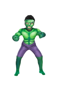 Hulk Kostümü Çocuk Hulk Kıyafeti 4-6 Yaş