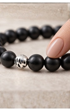 8mm Hakiki Şungit Shungite Doğal Taş Bileklik - Emf Koruması Alpaka Ara Aparatlı Siyah 8mm Hakiki Şungit Shungite Doğal Taş Bileklik - Emf Koruması Alpaka Ara Aparatlı Siyah