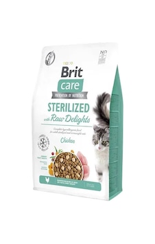 Brit Care Sterilized Raw Delight, Kısırlaştırılmış Kediler İçin Tavuk Etli Dondurularak Kurutulmuş M Brit Care Sterilized Raw Delight, Kısırlaştırılmış Kediler İçin Tavuk Etli Dondurularak Kurutulmuş M