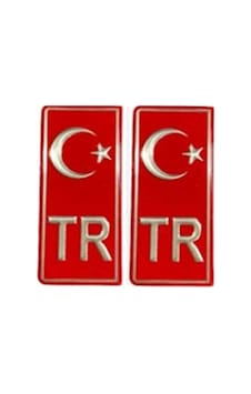 Arma Plaka Tr Kırmızı 2li Set 551134 Arma Plaka Tr Kırmızı 2li Set 551134