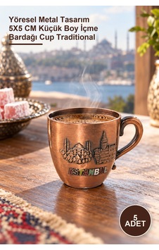 5 Adet Metal İstanbul Yöresel Bardak Yöresel Metal Tasarım 5x5 Cm Küçük Boy İçme Bardağı Cup Traditional 5 Adet Metal İstanbul Yöresel Bardak Yöresel Metal Tasarım 5x5 Cm Küçük Boy İçme Bardağı Cup Traditional