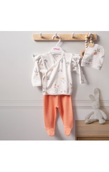 Tiffany Baby & Kids Tiffany Baby Sunny Garden Theme 3'lü Bebek Zıbın Seti 2410078 Ekru