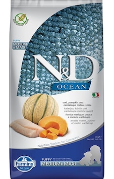 N&D Ocean Morina Balıklı Balkabağı ve Kavunlu Orta ve Büyük Irk Yavru Köpek Maması 12 KG N&D Ocean Morina Balıklı Balkabağı ve Kavunlu Orta ve Büyük Irk Yavru Köpek Maması 12 KG