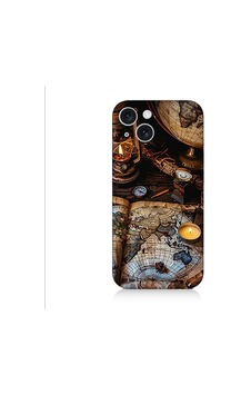 Apple Uyumlu iPhone 15 Harita Ve Pusula Desenli Silikon Kılıf Silikon Apple Uyumlu iPhone 15 Harita Ve Pusula Desenli Silikon Kılıf Silikon