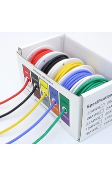 Rc-10063 24awg-0.50mm Çok Damarlı Montaj Kablosu Seti - 5x15mt