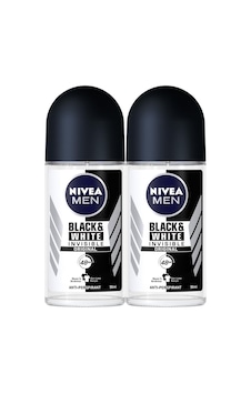 Nivea Men Invisible Black & White Roll-On Deodorant 2 x 50 ML Nivea Men Invisible Black & White Roll-On Deodorant 2 x 50 ML