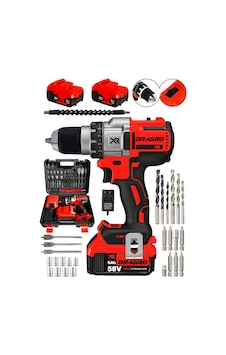 Dragro Xr58 58V 5Ah Kırmızı Darbeli Akülü Vidalama Makinesi Dragro Xr58 58V 5Ah Kırmızı Darbeli Akülü Vidalama Makinesi