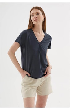 Fashion Friends V Yaka Antrasit Kadın Bluz 26y0144k1 Fashion Friends V Yaka Antrasit Kadın Bluz 26y0144k1