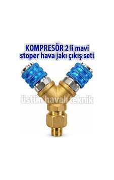 KOMPRESÖR 2 li Mavi Stoper Hava Jakı Çıkışı Seti