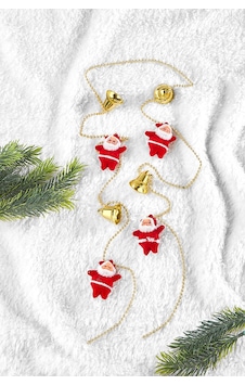 Waldern Yılbaşı Çam Ağacı Zincir Süs Noel Babalı 120cm Waldern Yılbaşı Çam Ağacı Zincir Süs Noel Babalı 120cm