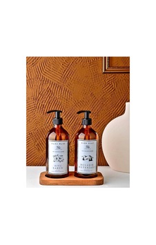 Ahşap Bölmeli Standlı Amber Cam 500ml Sıvısabun Deterjan Şişesi Kahverengi Kahverengi Ahşap Bölmeli Standlı Amber Cam 500ml Sıvısabun Deterjan Şişesi Kahverengi Kahverengi