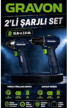 Mur-cell Gravon 16.8v 2ah Şarjlı Torklu Somun Sıkma Vidalama-matkap İkili Set Mur-cell Gravon 16.8v 2ah Şarjlı Torklu Somun Sıkma Vidalama-matkap İkili Set