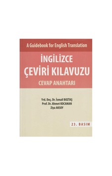 İngilizce Çeviri Kılavuzu Cevap Anahtarı Önemli Not Sadece Cevap Anahtarıdır