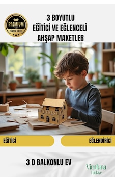 Yeni Sezon Eğitici Öğretici 3 Boyut Ahşap Puzzle Zeka Geliştirici Boyanabilir Oyun Maket Balkonlu Ev Yeni Sezon Eğitici Öğretici 3 Boyut Ahşap Puzzle Zeka Geliştirici Boyanabilir Oyun Maket Balkonlu Ev