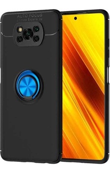 Xiaomi Poco X3 Kılıf Zore Ravel Silikon Kapak Siyah-Mavi Xiaomi Poco X3 Kılıf Zore Ravel Silikon Kapak Siyah-Mavi