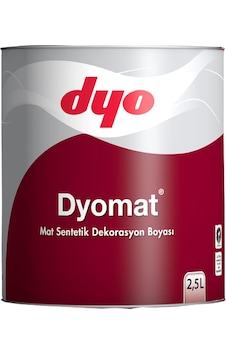 Dyomat Mat Dekorasyon Boyası 2,5 Litre Siyah Dyomat Mat Dekorasyon Boyası 2,5 Litre Siyah