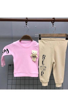 Bilge Trend Oyuncak Ayıcıklı Kız Bebek Takımı Pembe