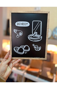 Ahşap Çerçeve-tuvalet Banyo Tablo-duvar Dekorasyonu Ahşap - Siyah Ahşap Çerçeve-tuvalet Banyo Tablo-duvar Dekorasyonu Ahşap - Siyah