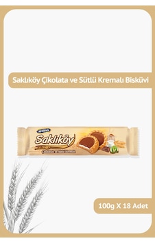 Ülker Saklıköy Çikolatalı Kremalı Bisküvi 100 Gr X 18 Adet Ülker Saklıköy Çikolatalı Kremalı Bisküvi 100 Gr X 18 Adet