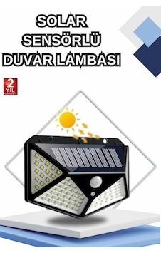 Bahçe Lambası Bahçe Aydınlatma Sensörlü Suya Dayanıklı 100 Led Beyaz - Siyah Bahçe Lambası Bahçe Aydınlatma Sensörlü Suya Dayanıklı 100 Led Beyaz - Siyah