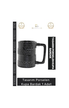 Kupabardak Mat Yüzeyli Dekoratif Şık Kaliteli Modern 225 Ml Hacimli Porselen Kupa Bardak 11 12 Cm
