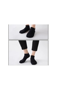 Black Swallow Erkek Pamuklu Yarım Bilek Siyah Patik Çorap 12 Li Paket Black Swallow Erkek Pamuklu Yarım Bilek Siyah Patik Çorap 12 Li Paket