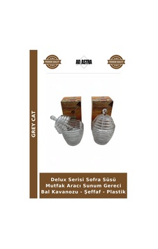 Delux Serisi Sofra Süsü Mutfak Aracı Sunum Gereci Bal Kavanozu - Şeffaf - Plastik Çok Renkli Delux Serisi Sofra Süsü Mutfak Aracı Sunum Gereci Bal Kavanozu - Şeffaf - Plastik Çok Renkli