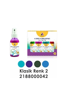 Adel Sprey Kumaş Boyası 4 Lü Canlı Renkler 000044
