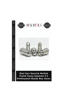 Özel Seri Hazırlık Mutfak Pratik Pasta Süsleme 5'li Profesyonel Büyük Boy Uçları Özel Seri Hazırlık Mutfak Pratik Pasta Süsleme 5'li Profesyonel Büyük Boy Uçları