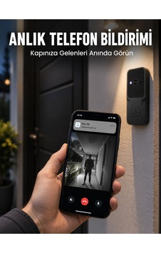 Lexroo Görüntülü Kapı Zili Hd Kameralı Wifi Akıllı Zil Çift Yönlü Lexroo Görüntülü Kapı Zili Hd Kameralı Wifi Akıllı Zil Çift Yönlü