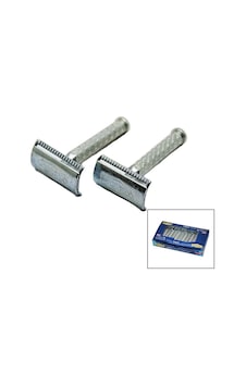 Yuma Ym-401 Lüks Dökme Metal Nikel Klasik Tıraş Aparatı- 12'li Paket
