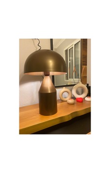 Mantar Modern Tasarım Dizayn Kablolu Kahverengi Renk Metal Şapkalı Abajur Gece Lambası Masa Lambası Kahverengi Kahverengi Mantar Modern Tasarım Dizayn Kablolu Kahverengi Renk Metal Şapkalı Abajur Gece Lambası Masa Lambası Kahverengi Kahverengi