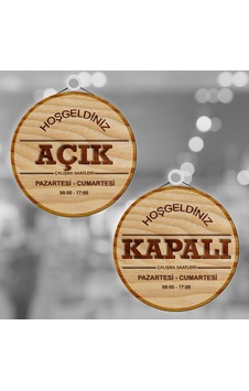 Bk Gift Kişiye Özel Açık & Kapalı Ahşap Kapı Levhası - 5 Akgn12120 Bk Gift Kişiye Özel Açık & Kapalı Ahşap Kapı Levhası - 5 Akgn12120