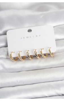 Mey İthalat Pirinç Gold Renk Halka Kadın Küpe Seti Çok Renkli 23695843 Mey İthalat Pirinç Gold Renk Halka Kadın Küpe Seti Çok Renkli 23695843