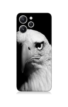 Xiaomi Redmi 12 Uyumlu Silikon Kılıf Siyah Beyaz Kartal Başı Xiaomi Redmi 12 Uyumlu Silikon Kılıf Siyah Beyaz Kartal Başı
