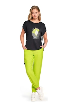 Lastikli Paça Yeşil Dokuma Pantolon 001 Lastikli Paça Yeşil Dokuma Pantolon 001