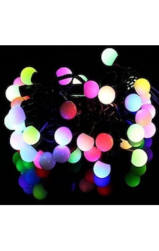 Yılbaşı Boncuk Led Işık Rgb Fişli-Doğum Günü Parti Dekor Ağaç Süs