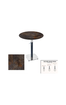Üçüz Masa Ayarlanabilir 60 Cm Yuvarlak - Werzalit, Wermodin Ve Allzalit Tabla - Metalic Oxid 3 Çok Renkli Üçüz Masa Ayarlanabilir 60 Cm Yuvarlak - Werzalit, Wermodin Ve Allzalit Tabla - Metalic Oxid 3 Çok Renkli