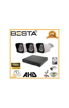 2 Mp 1080p 3 Dış Mekan Kameralı Ahd Güvenlik Seti