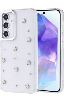 Samsung Uyumlu Galaxy A35 Kılıf Airbag Tasarımlı Simli Şeffaf Zore Kutup Kapak Yıldız Samsung Uyumlu Galaxy A35 Kılıf Airbag Tasarımlı Simli Şeffaf Zore Kutup Kapak Yıldız