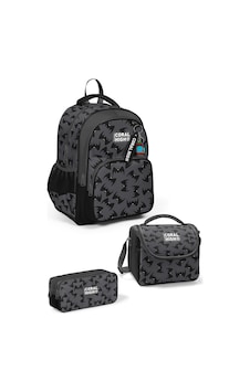 Coral High Kids Gri Siyah Yarasa Desenli 3'lü Okul Çanta Seti Set0133244 Coral High Kids Gri Siyah Yarasa Desenli 3'lü Okul Çanta Seti Set0133244