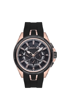 Cerruti 1881 Cra31202 Quartz Silikon Kordon Siyah 10 Atm Erkek Kol Saati Rose Gold