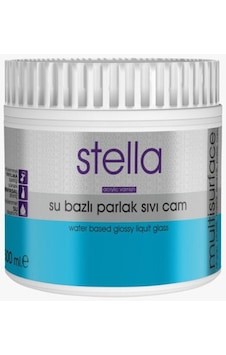 Stella Su Bazlı Sıvı Cam Parlak Boya Şeffaf 500 Ml Stella Su Bazlı Sıvı Cam Parlak Boya Şeffaf 500 Ml