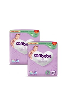 Canbebe Bebek Bezi Fırsat Paketi 2 Beden Mini 3-6 Kg 68 Li X 2 PKT.CANBEBE.059 2'li
